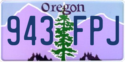OR license plate 943FPJ