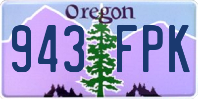 OR license plate 943FPK