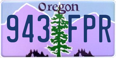 OR license plate 943FPR