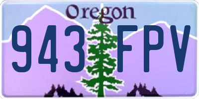 OR license plate 943FPV