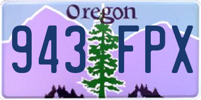 OR license plate 943FPX