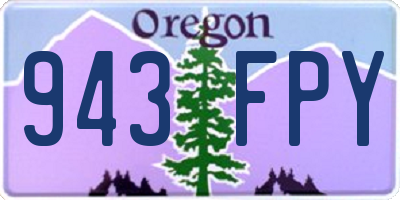 OR license plate 943FPY