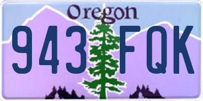 OR license plate 943FQK