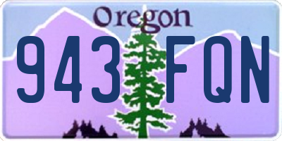 OR license plate 943FQN