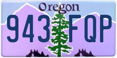 OR license plate 943FQP