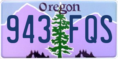 OR license plate 943FQS
