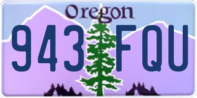 OR license plate 943FQU