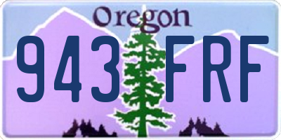 OR license plate 943FRF