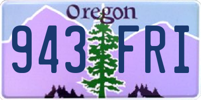 OR license plate 943FRI