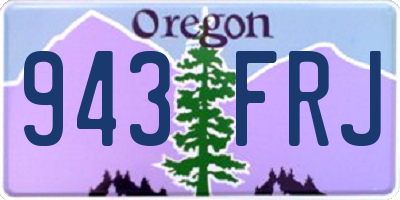 OR license plate 943FRJ