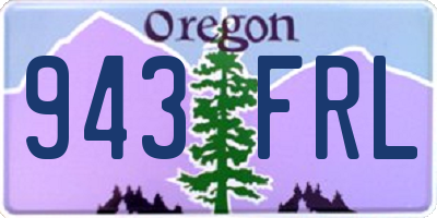 OR license plate 943FRL