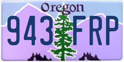 OR license plate 943FRP