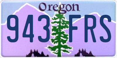 OR license plate 943FRS
