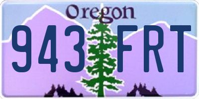 OR license plate 943FRT
