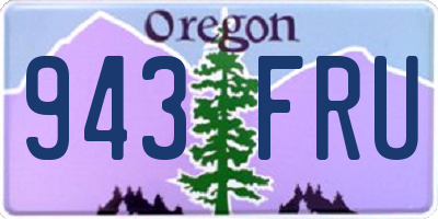 OR license plate 943FRU