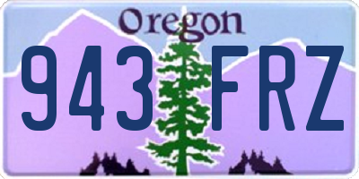 OR license plate 943FRZ