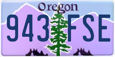 OR license plate 943FSE