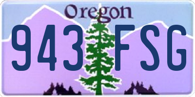 OR license plate 943FSG