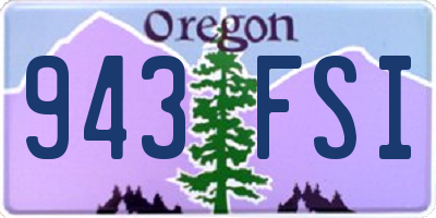 OR license plate 943FSI