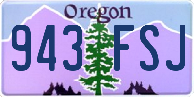 OR license plate 943FSJ