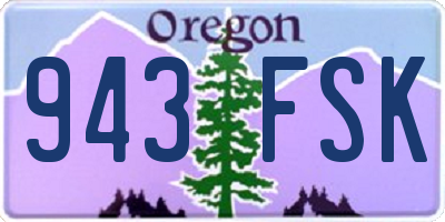OR license plate 943FSK