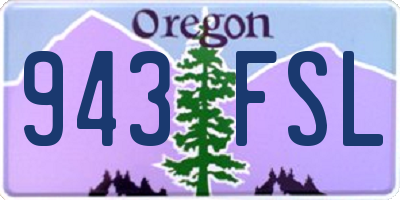 OR license plate 943FSL