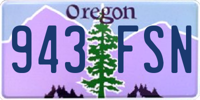 OR license plate 943FSN