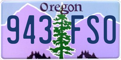 OR license plate 943FSO