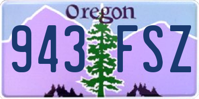 OR license plate 943FSZ