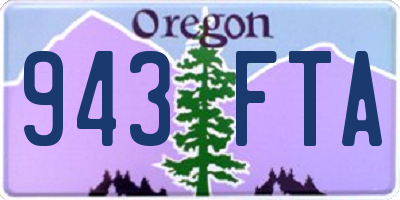 OR license plate 943FTA