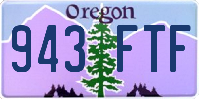 OR license plate 943FTF