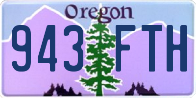 OR license plate 943FTH