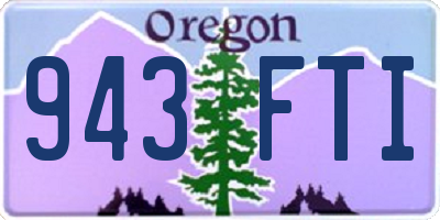 OR license plate 943FTI