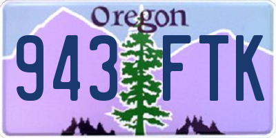 OR license plate 943FTK