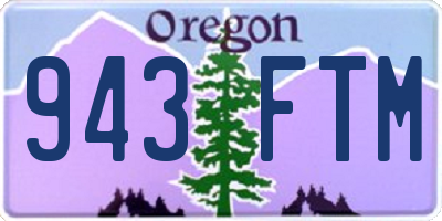 OR license plate 943FTM