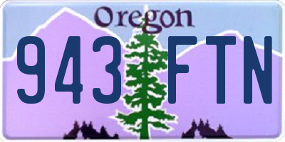 OR license plate 943FTN