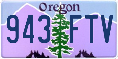 OR license plate 943FTV