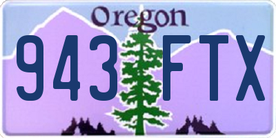 OR license plate 943FTX