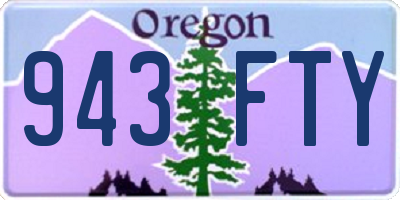 OR license plate 943FTY