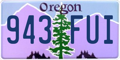 OR license plate 943FUI