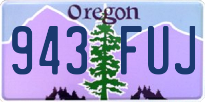 OR license plate 943FUJ