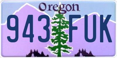OR license plate 943FUK