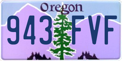 OR license plate 943FVF