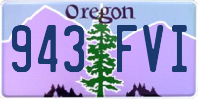 OR license plate 943FVI
