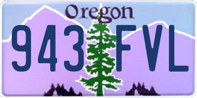 OR license plate 943FVL