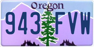 OR license plate 943FVW