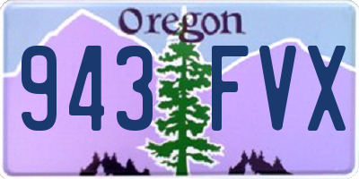 OR license plate 943FVX