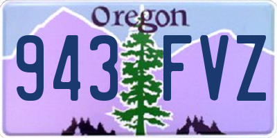 OR license plate 943FVZ