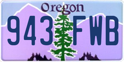 OR license plate 943FWB