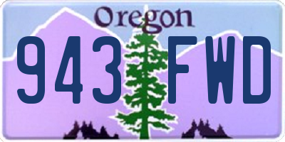 OR license plate 943FWD